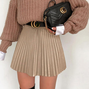 Pleated Mini Skirt