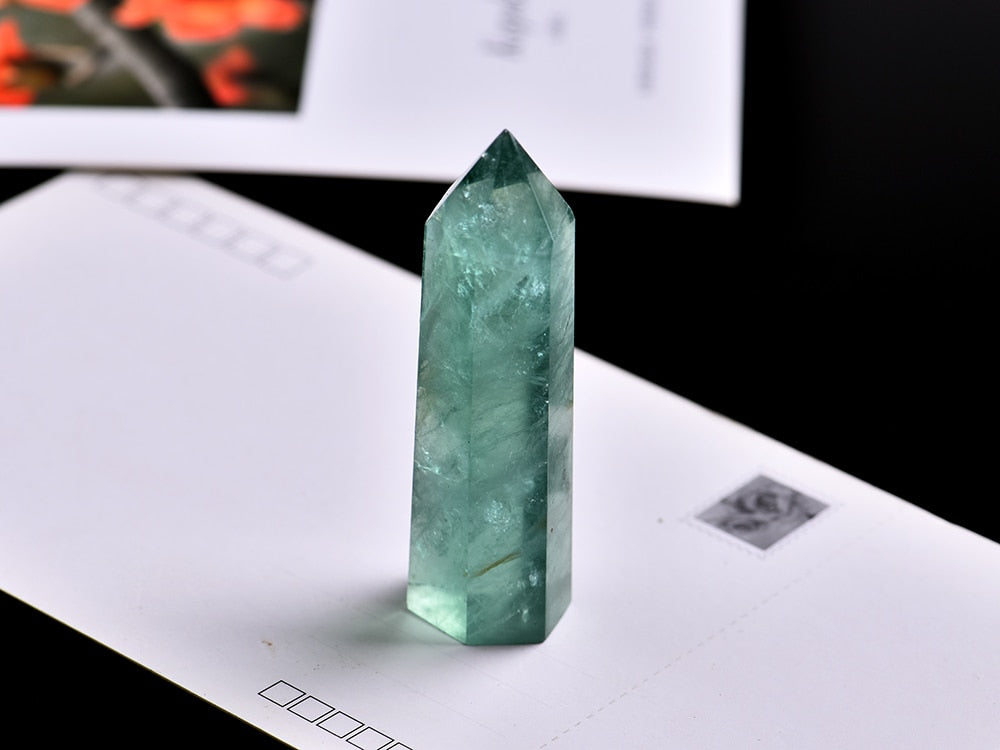 Natural Green Fluorite Crystal Ornament