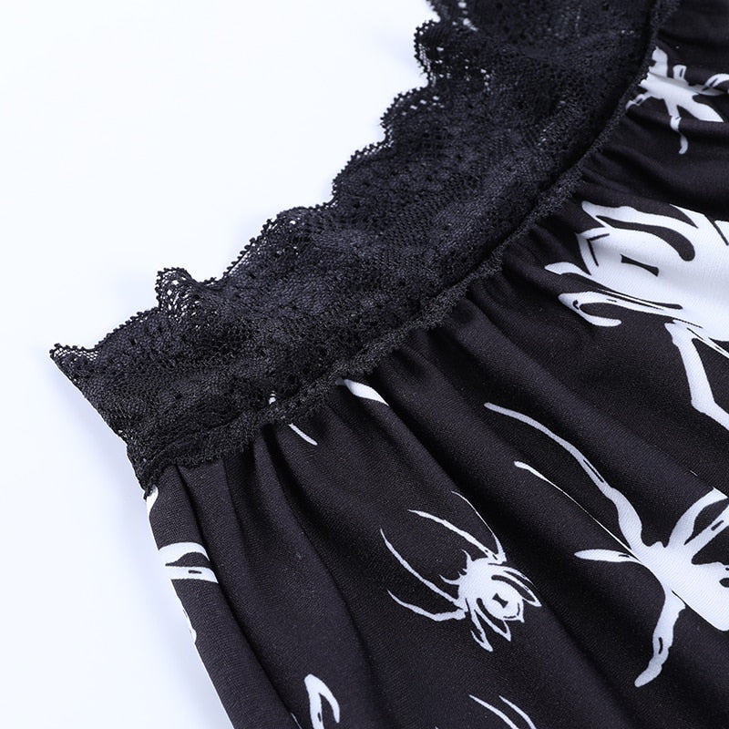 Spiders All Over Mini Skirt