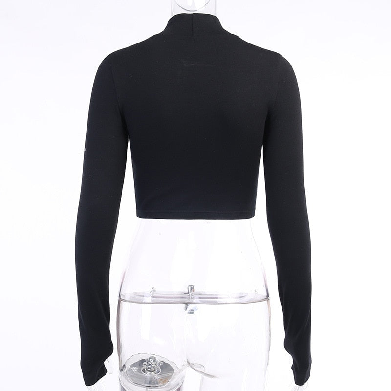 Turtleneck Bodycon T-Shirt