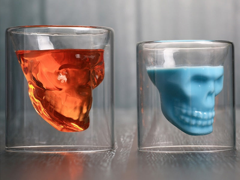 Skull Bottle and Glasses Set