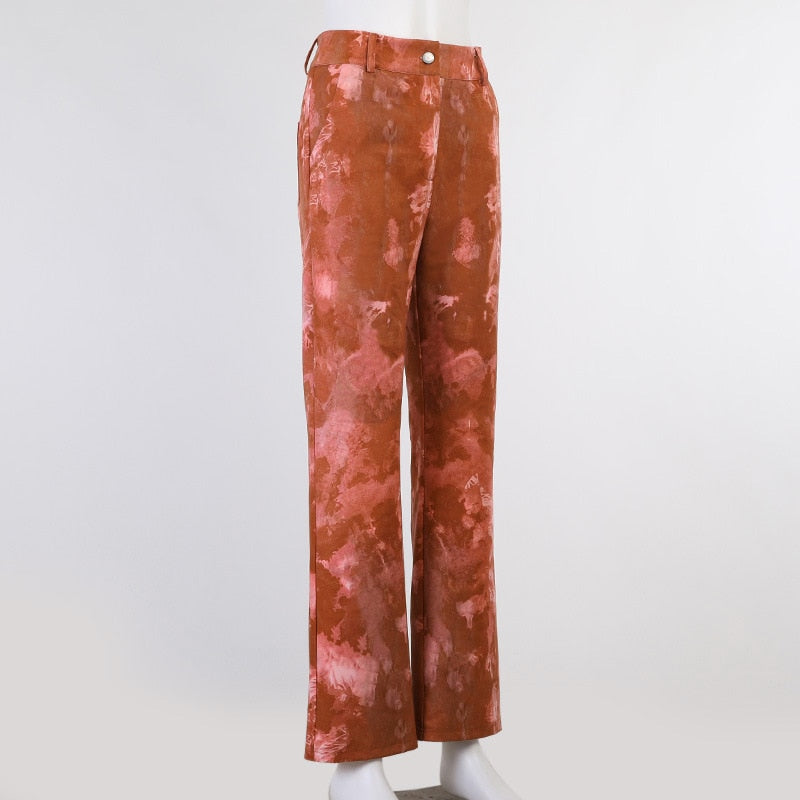 Tie-Dye Flare Trousers