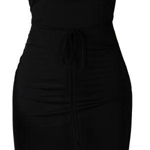 Asymmetric High Split Dress