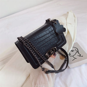 Croc Crossbody Bag With Chain