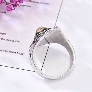 Silver Moon Design Ring