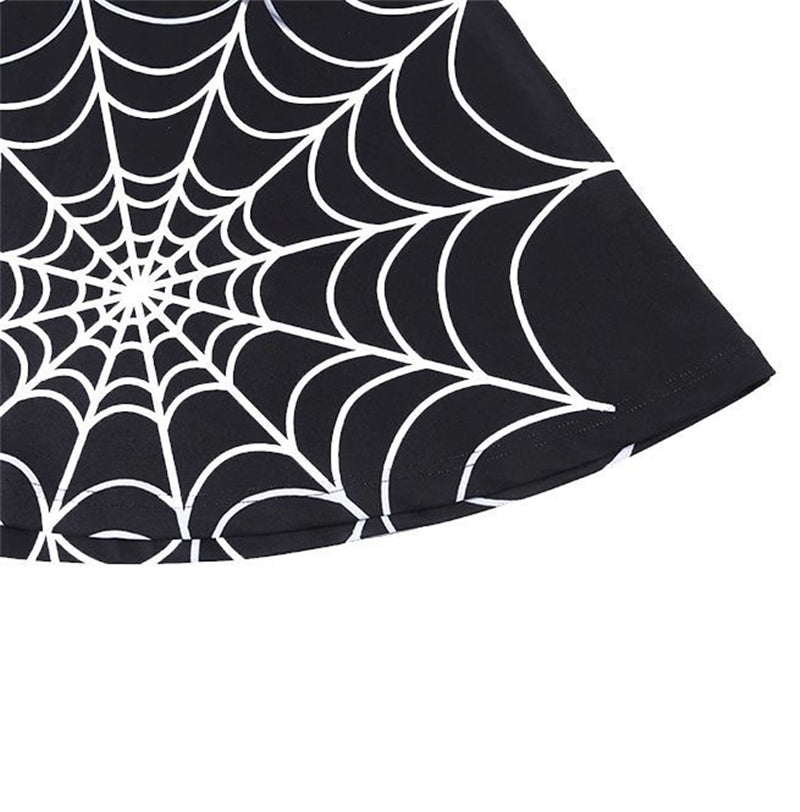 Arachnid's Web Print Mini Dress