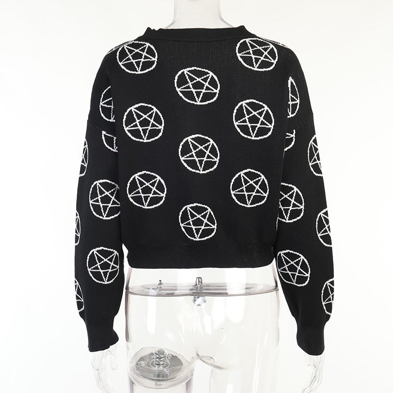 Pentagram Pattern Cardigan