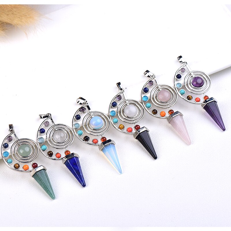 Conical Shaped Crystal Pendant