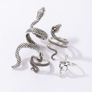 4 Pack Snake Shaped Ring Set