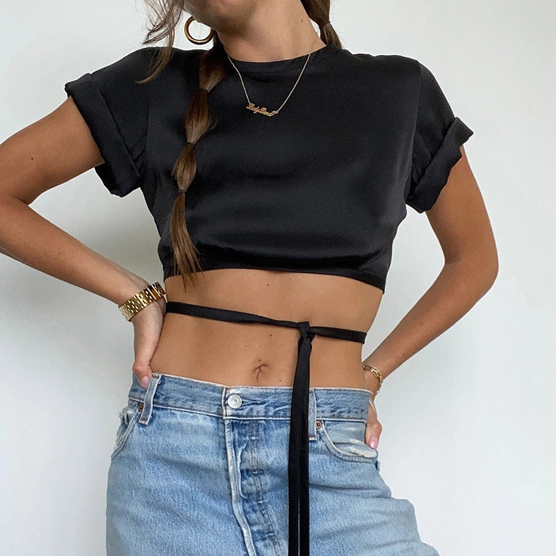 Witch Romilda Satin Crop Top