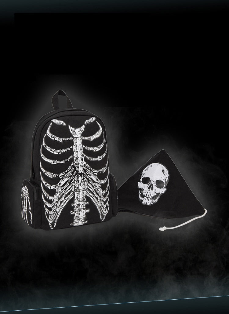 Skeleton Print Backpack