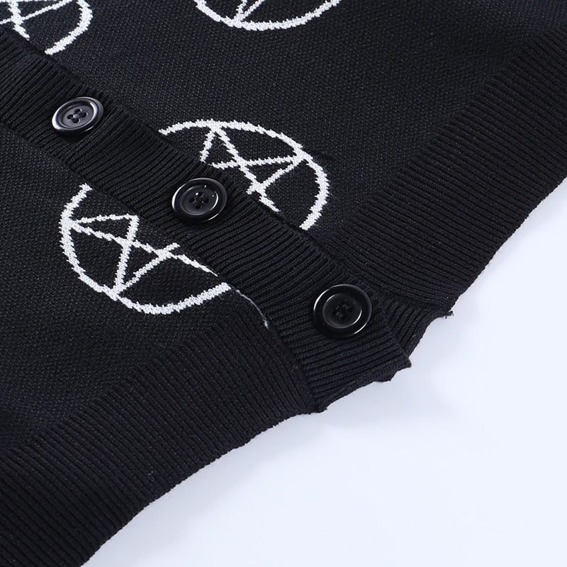 Pentagram Pattern Cardigan