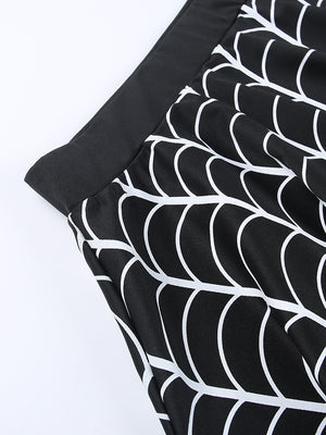 Spider Web Print Skirt