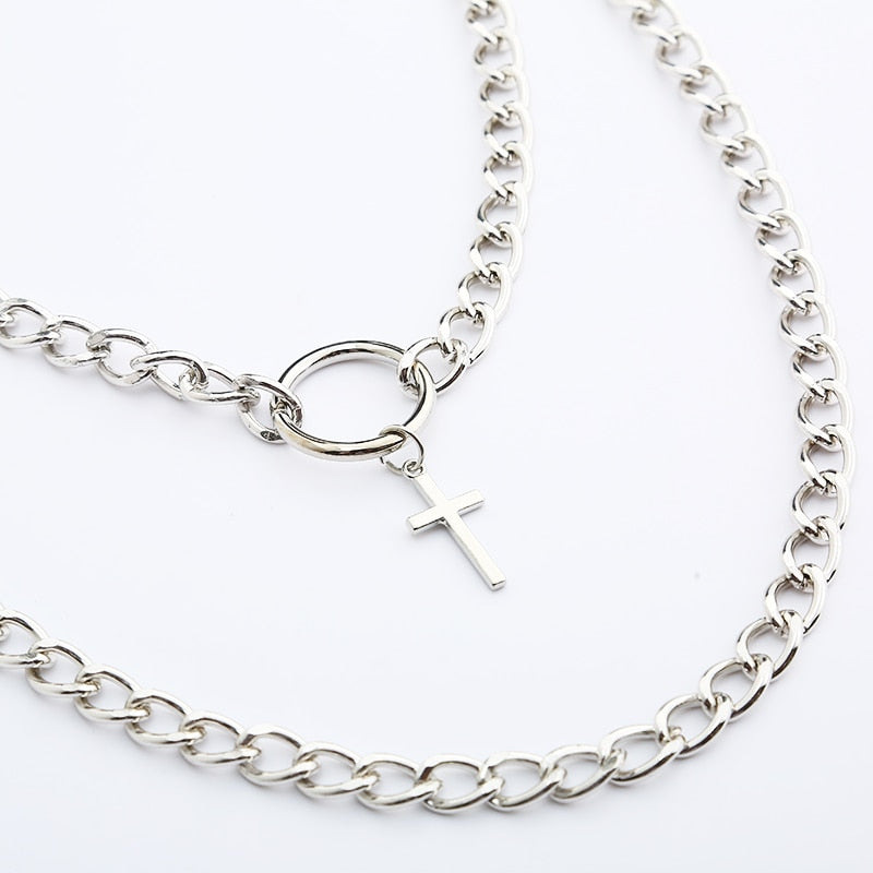 Hanging Cross Chain Necklace