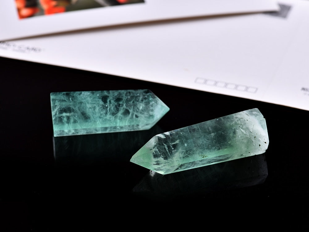 Natural Green Fluorite Crystal Ornament