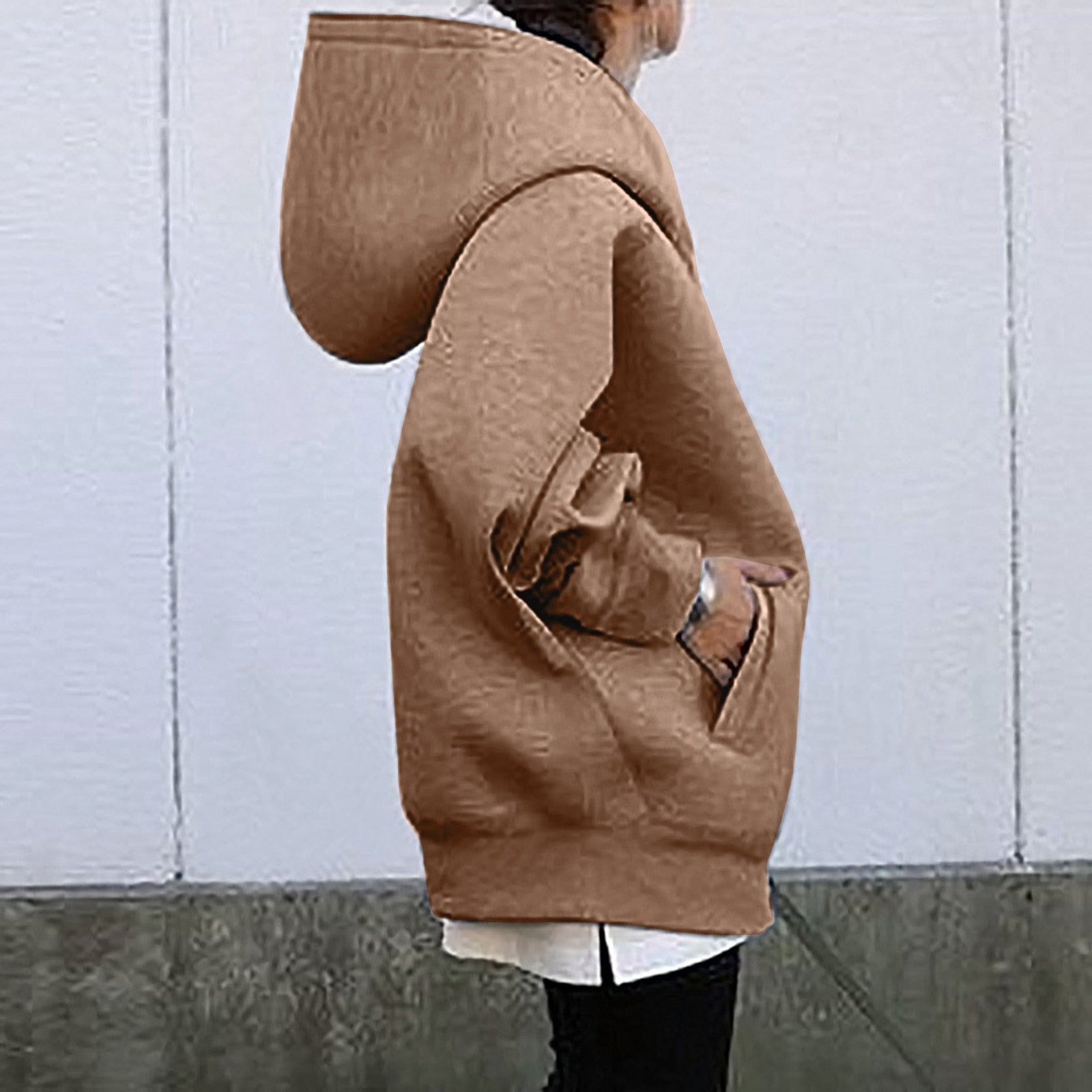 Plain Design Oversized Jacket