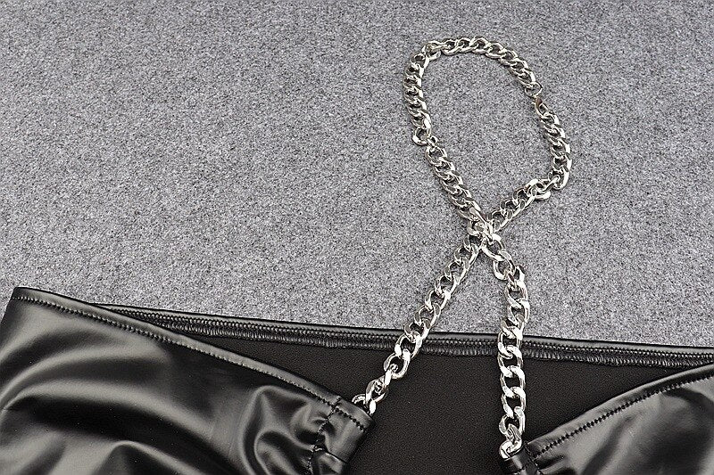 Chain Detail 2 Piece Mini Skirt Set