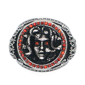 Medusa With Red Eyes Ring