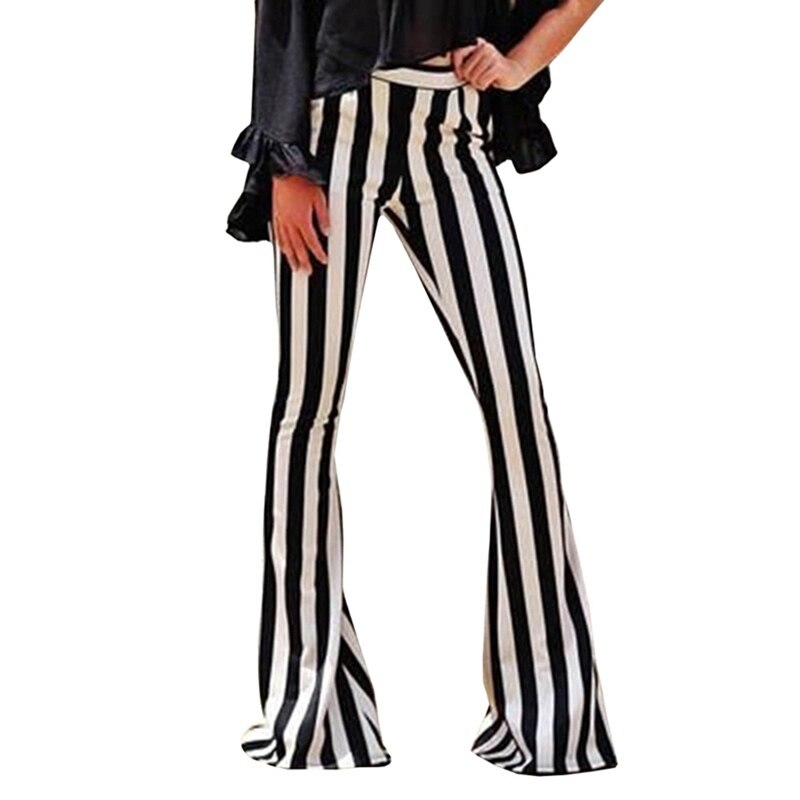 Black and White Flare Pants