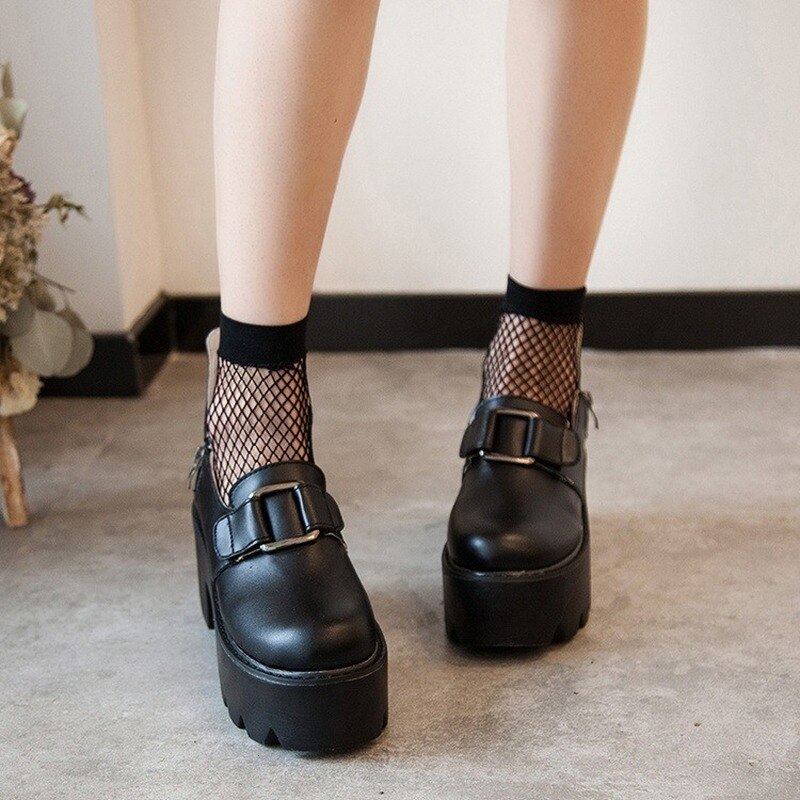 Retro Gothic Leather Shoes