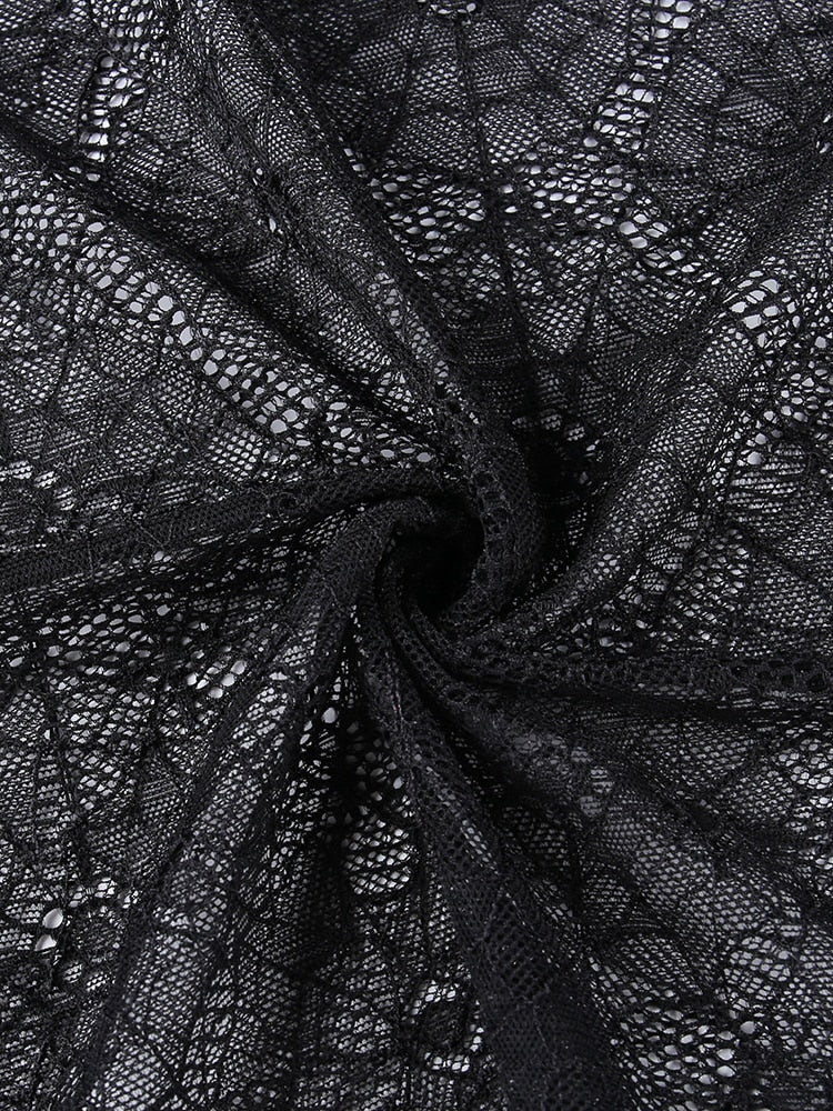 Spider Web All Over Mini Dress