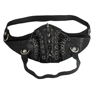 Leather Lace Up Mask