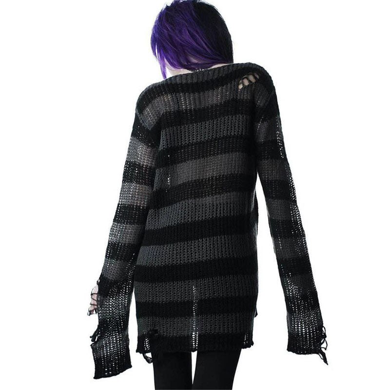 Witch Amanda Striped Loose Sweater(10 colors)