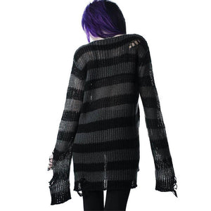 Witch Amanda Striped Loose Sweater(10 colors)