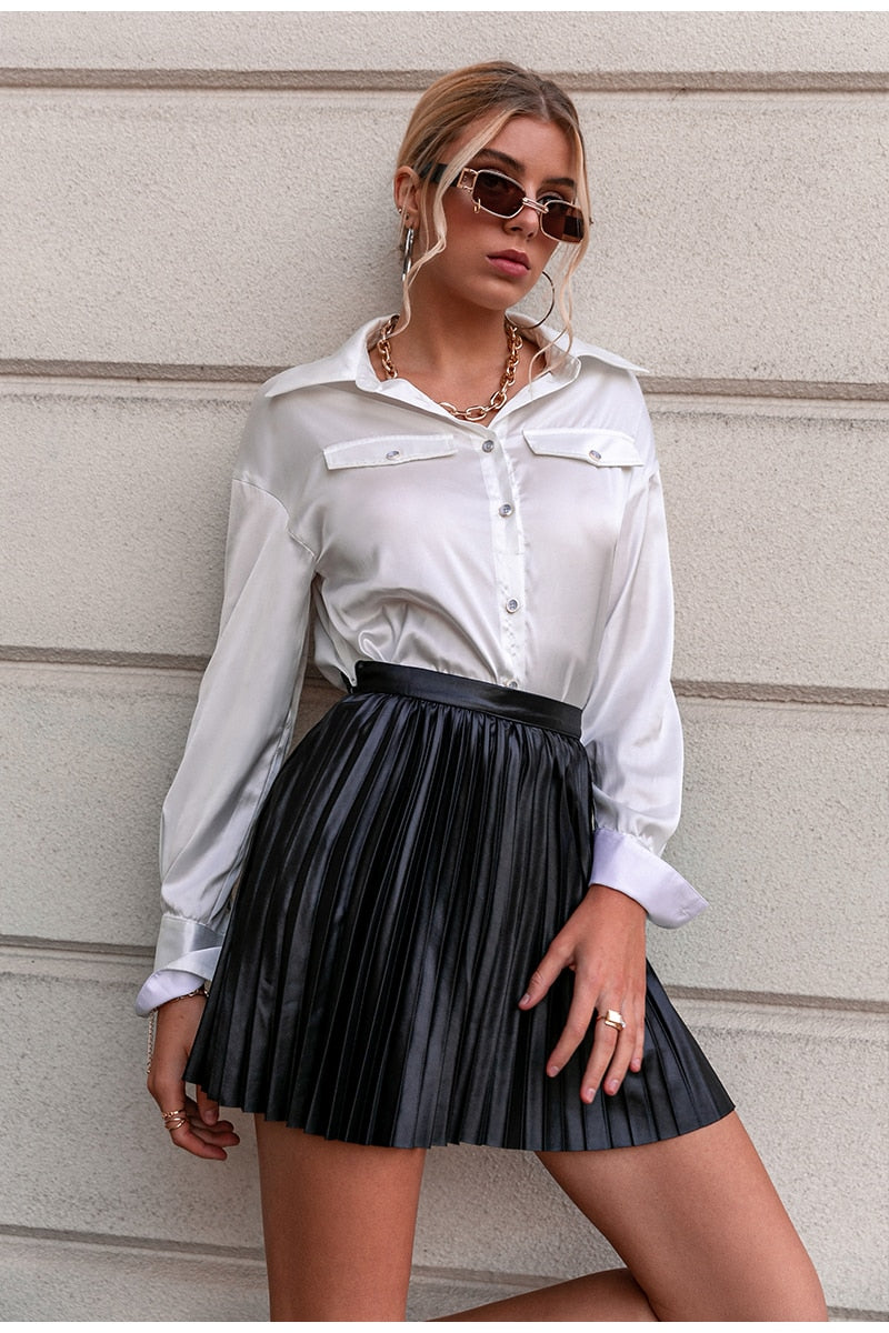 Pleated Mini Skirt