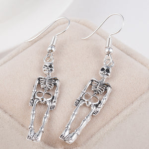 Skeleton Skull Dangle Earrings