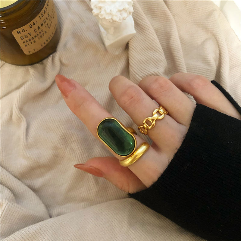 Green Stone Ring