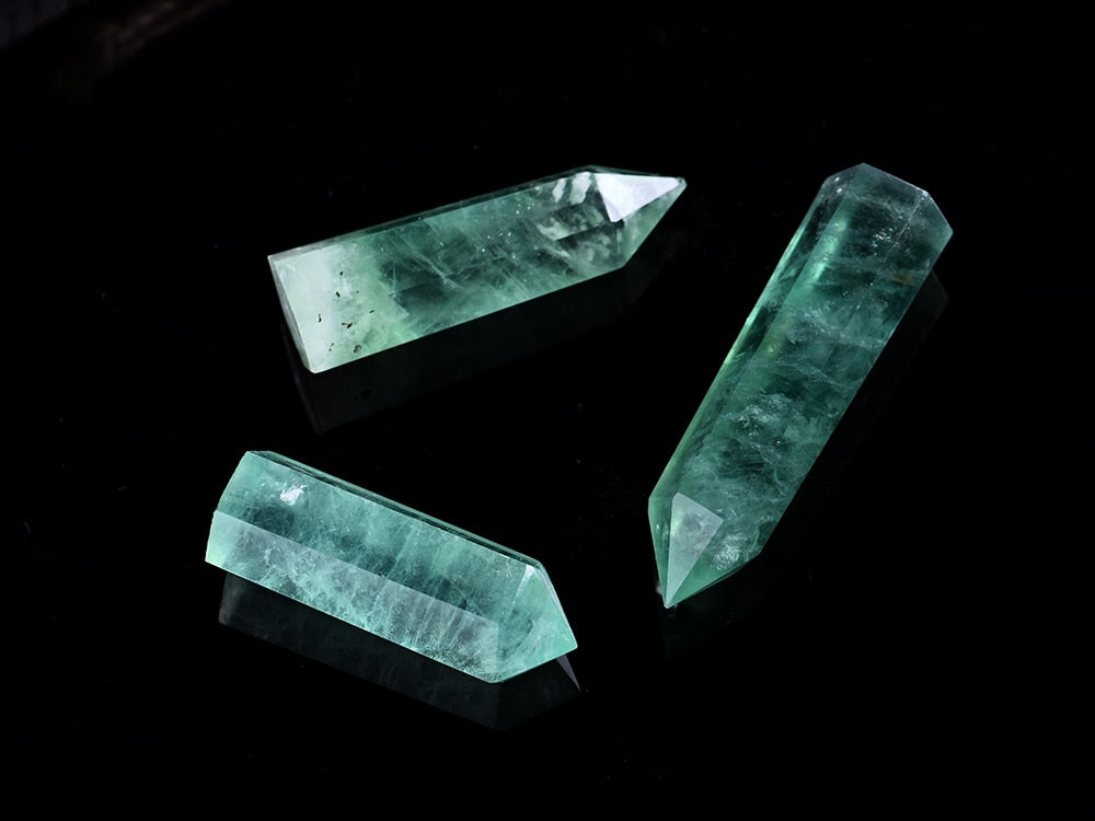 Natural Green Fluorite Crystal Ornament