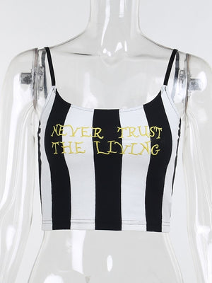 'Never Trust The Living' Striped Top