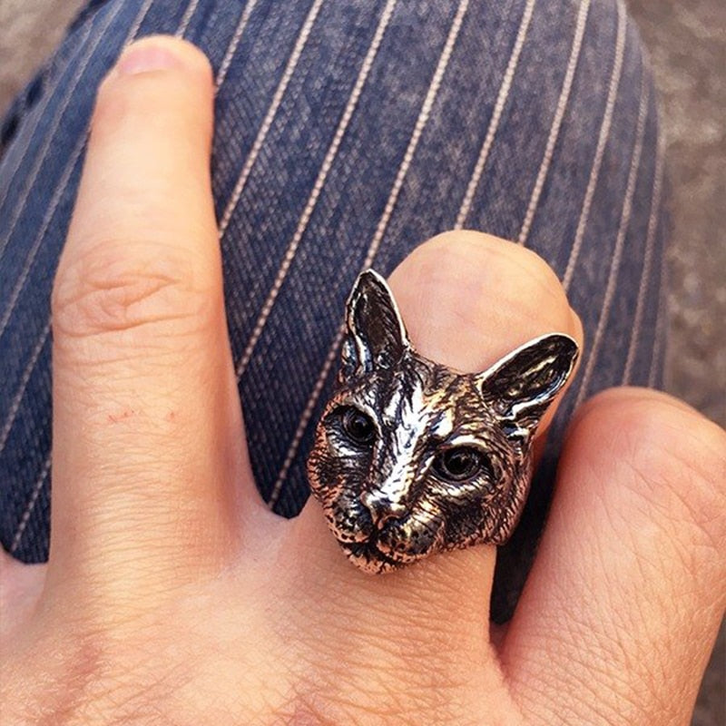 Cat Head Shaped Ring