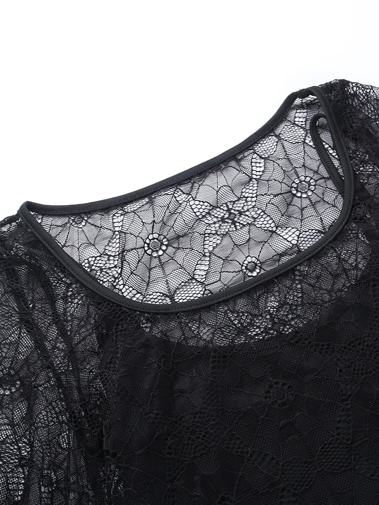 Spider Web All Over Mini Dress