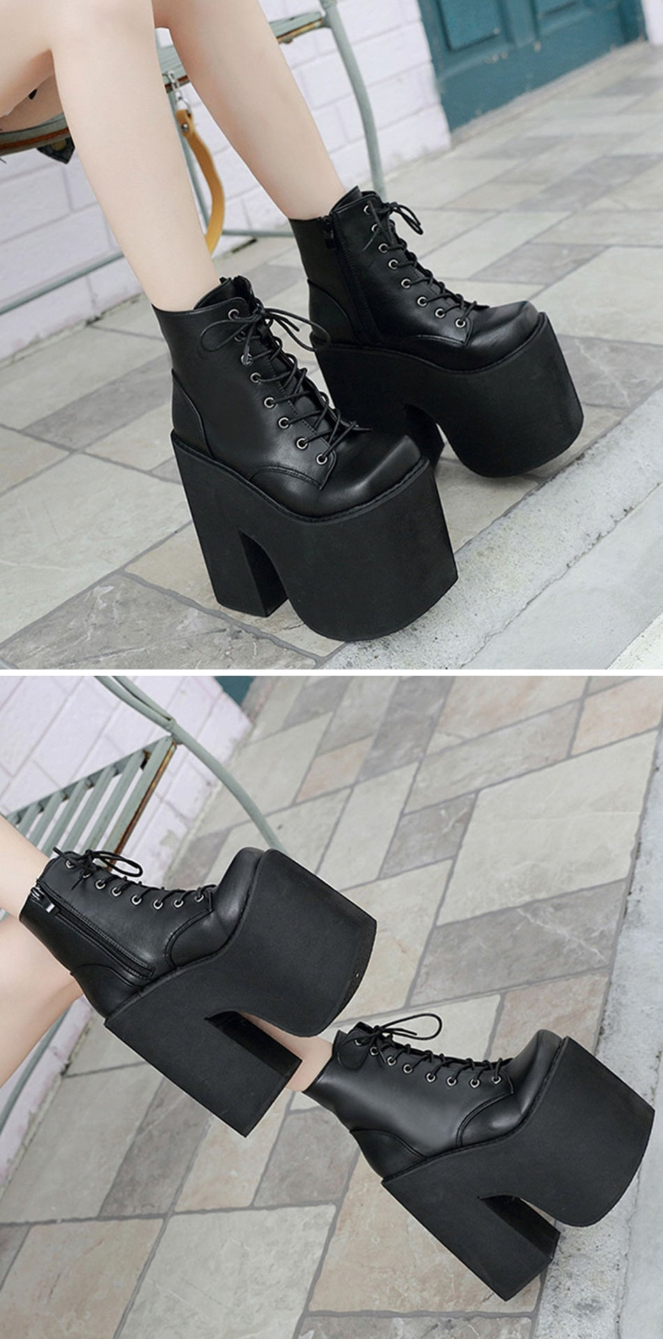 Witch Hag Heeled Platform Boots