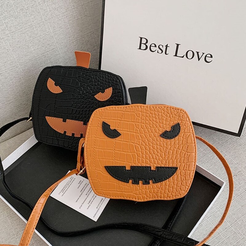 Croc Design Pumpkin Shoulder Bag in Orange