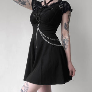 High waisted Suspender Skirt