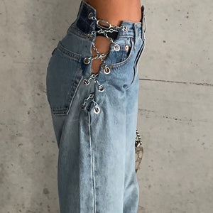 Witch Bellona Chain Design Jeans