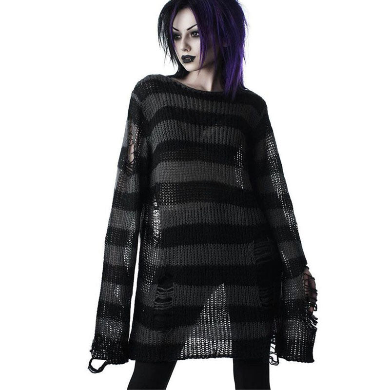 Witch Amanda Striped Loose Sweater(10 colors)