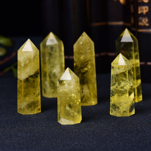 Citrine Obelisk Yellow Quartz Ornament