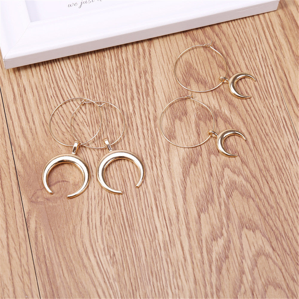 Vintage Style Moon Earrings