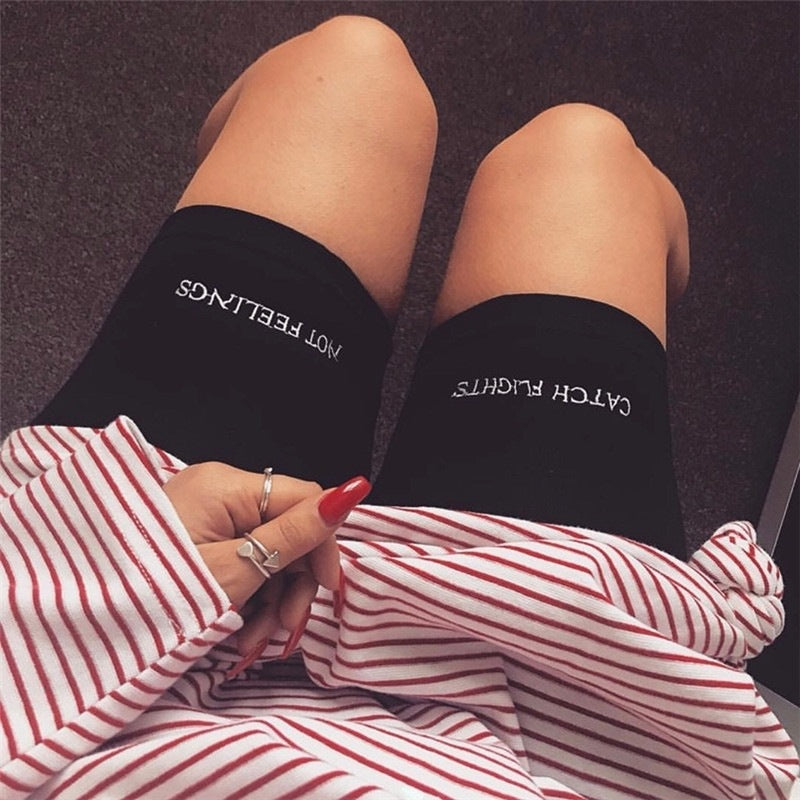 Elastic High Waist Shorts