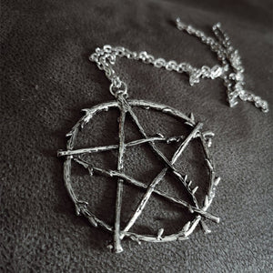 Pentagram In A Circle Necklace