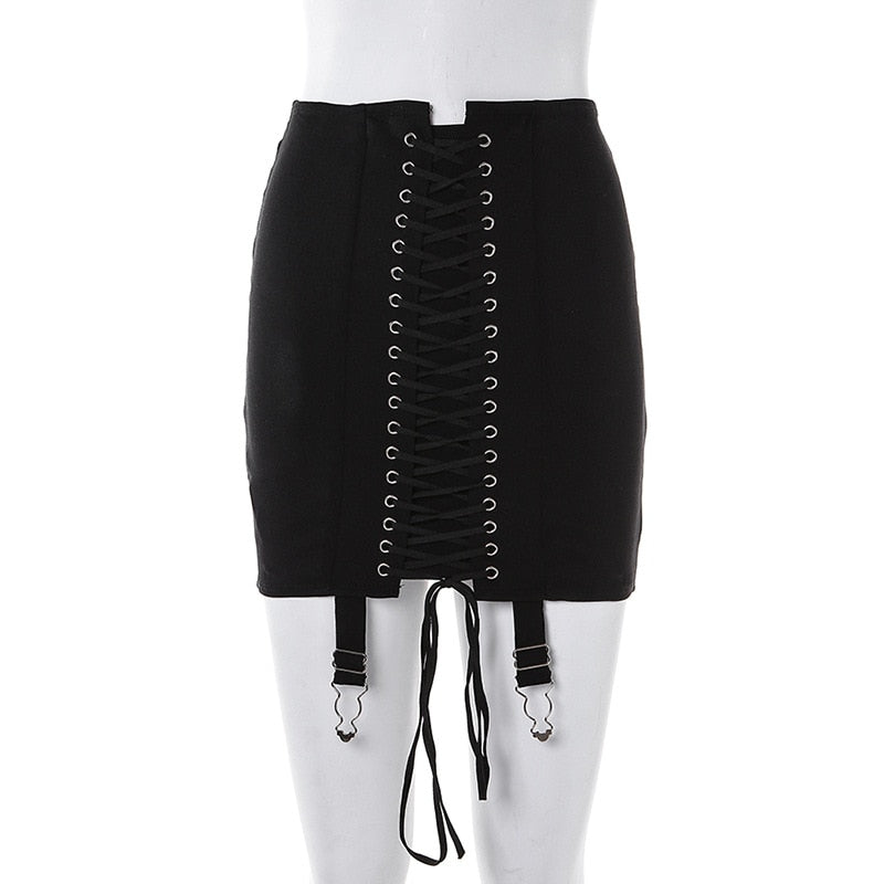 Tie Up Mini Skirt