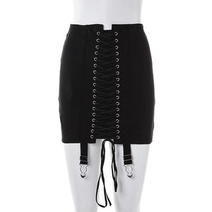 Tie Up Mini Skirt