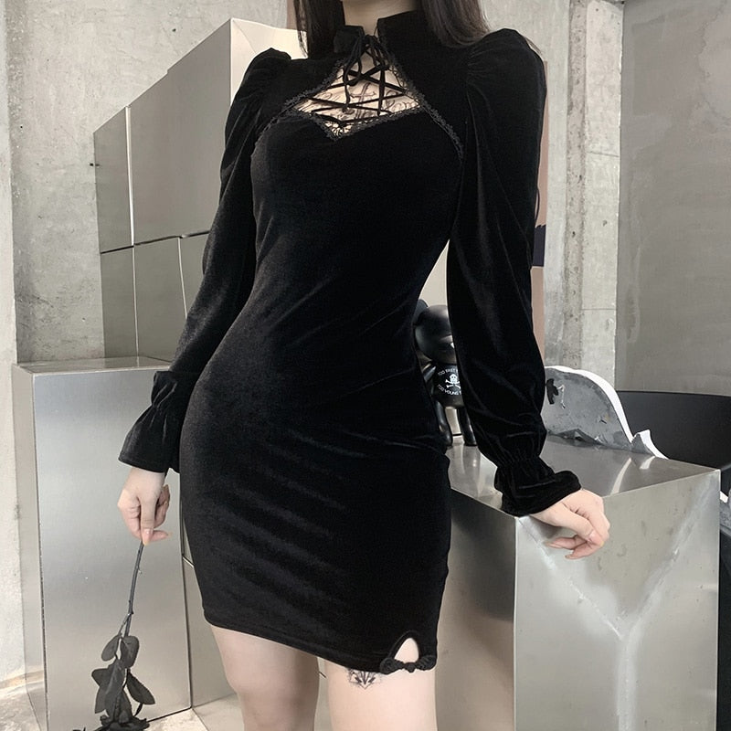 Witch Bellatrix Velvet Mini Dress