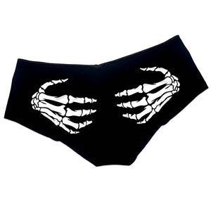 Skeleton Hands Print Brief