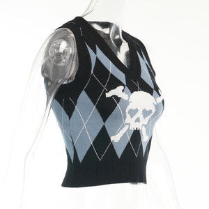 Skull Print Vest