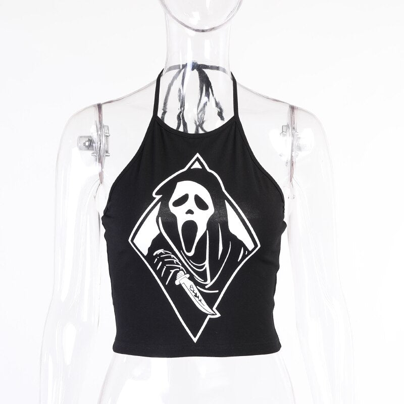 Scream Figure Halter Neck Top